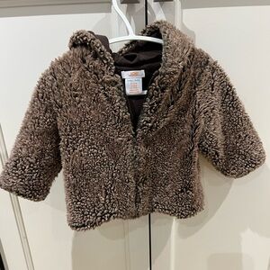 Joe Fresh Baby bear Dark Brown Fleece Jacket 6-12m